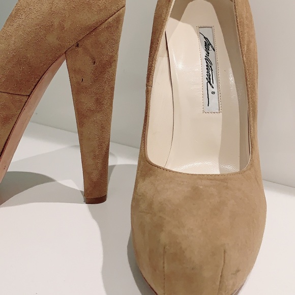 Brian Atwood Suede Platform Pumps - Picture 3 of 4